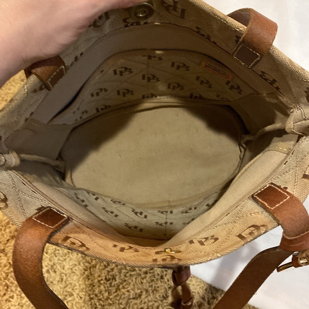 Dooney & Bourke Tan and Brown Shoulder Bag - Picture 3 of 5